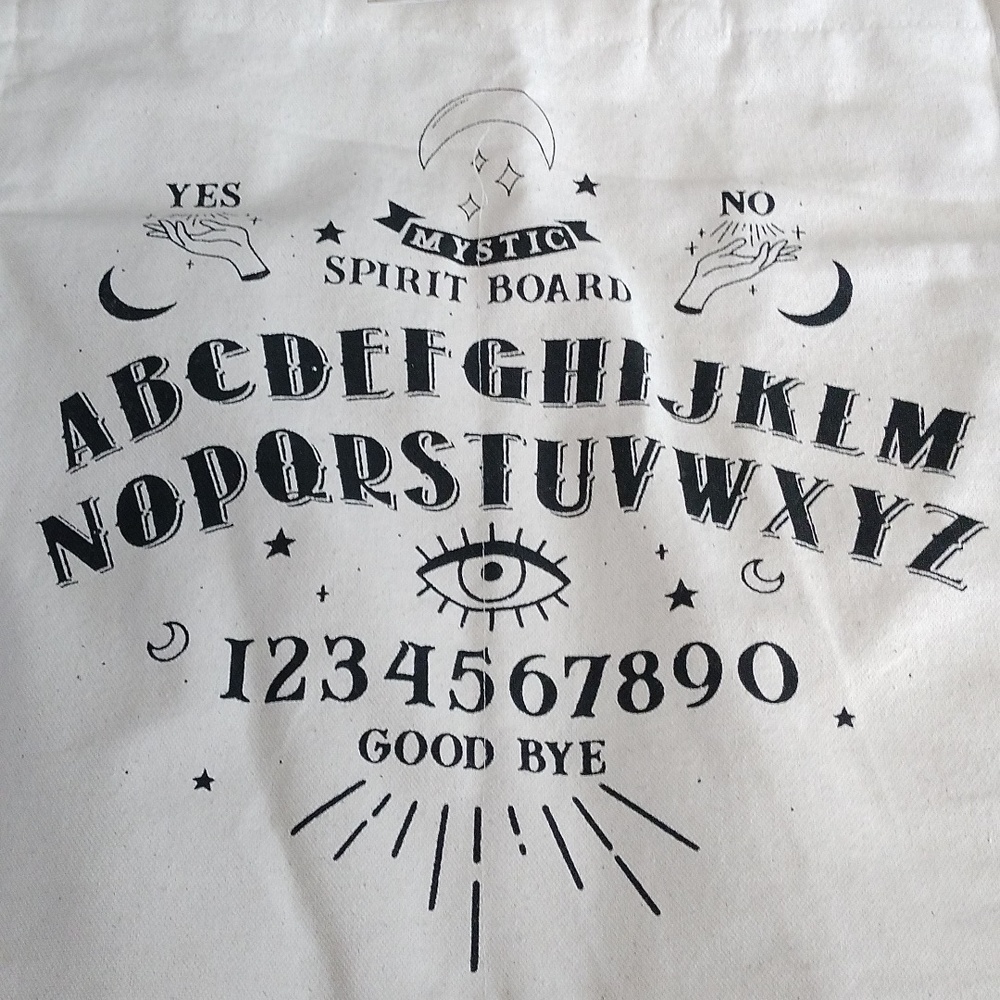 Eco Circa XL Cotton Canvas Ouija Board Game Bag w/ 6 Internal Pockets Halloween - Picture 3 of 11